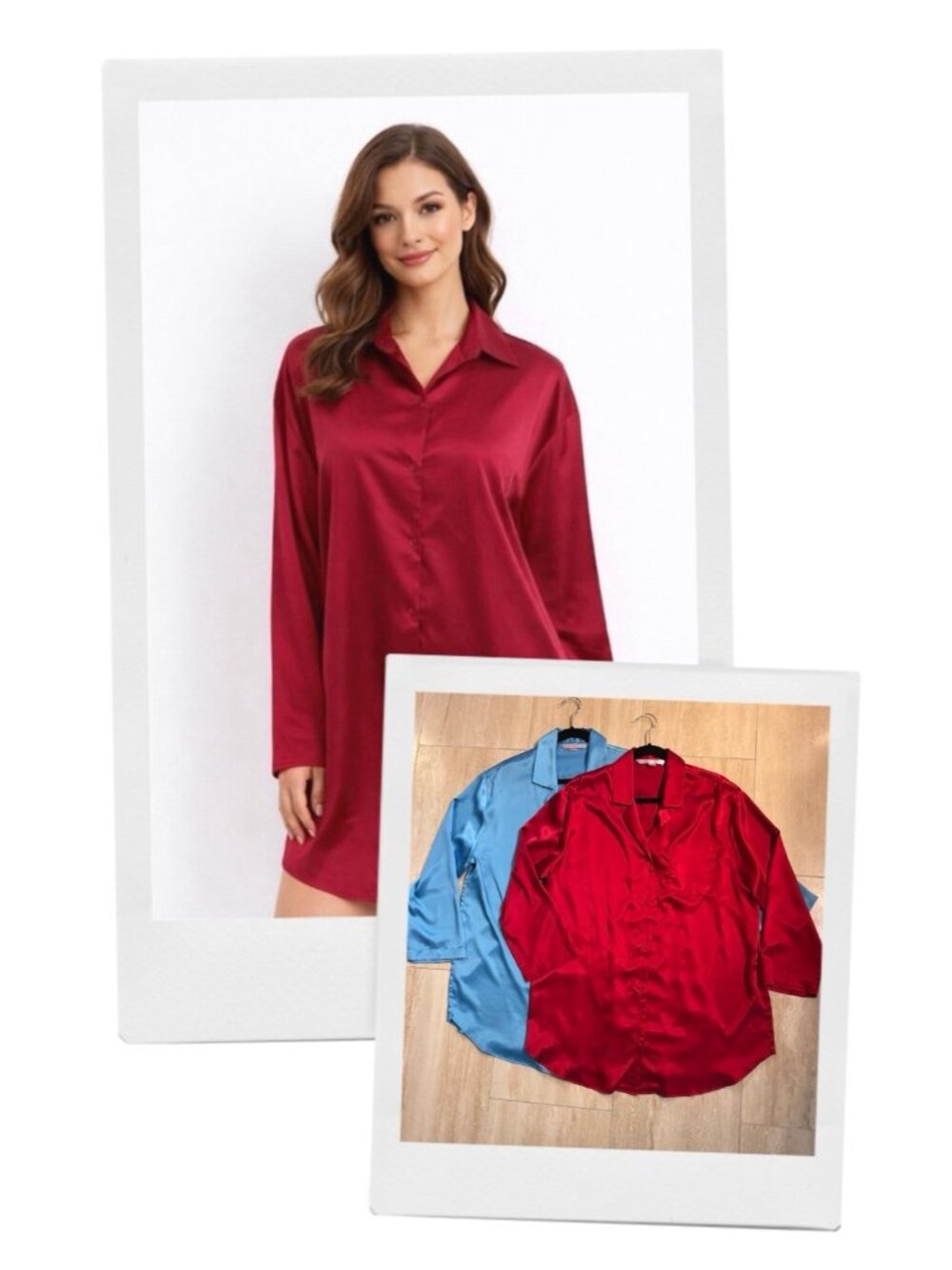 Victoria’s Secret Vintage Early 2000’s Satin Nightshirts, set of 2, sz Med